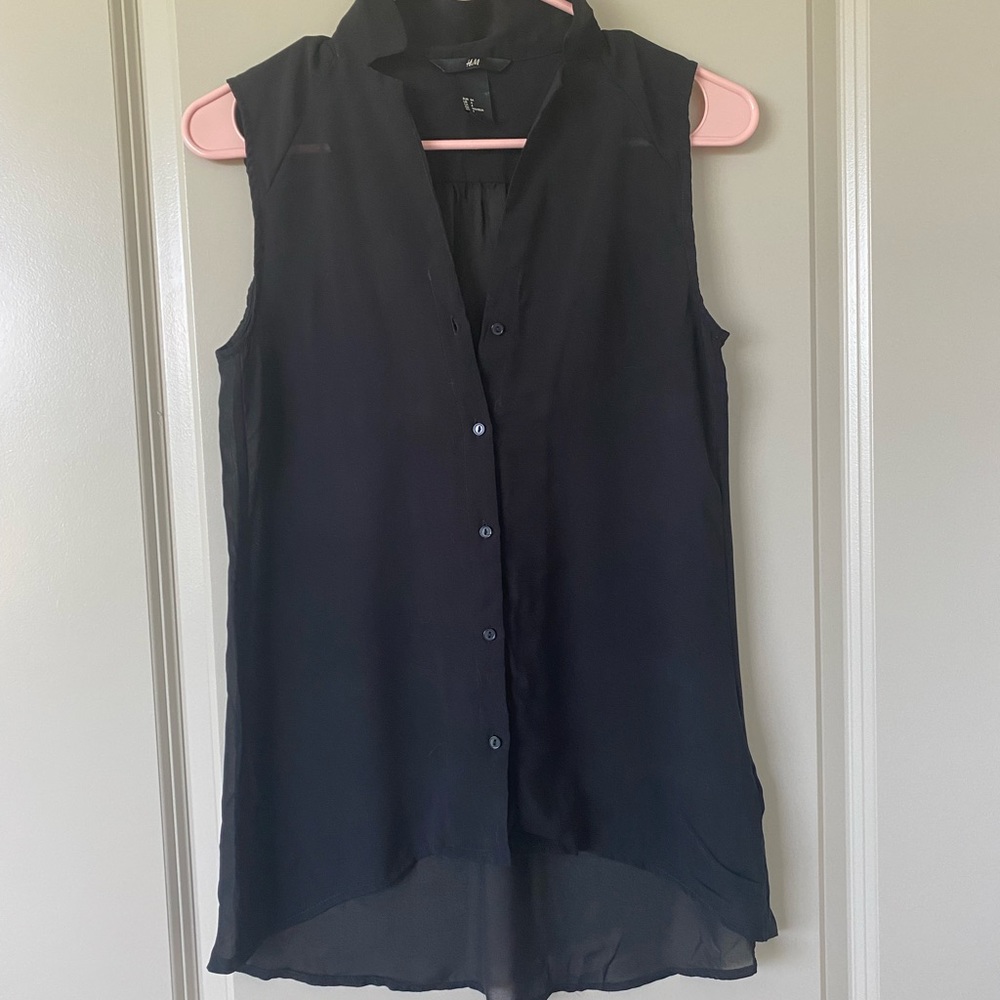 Black See-through Blouse